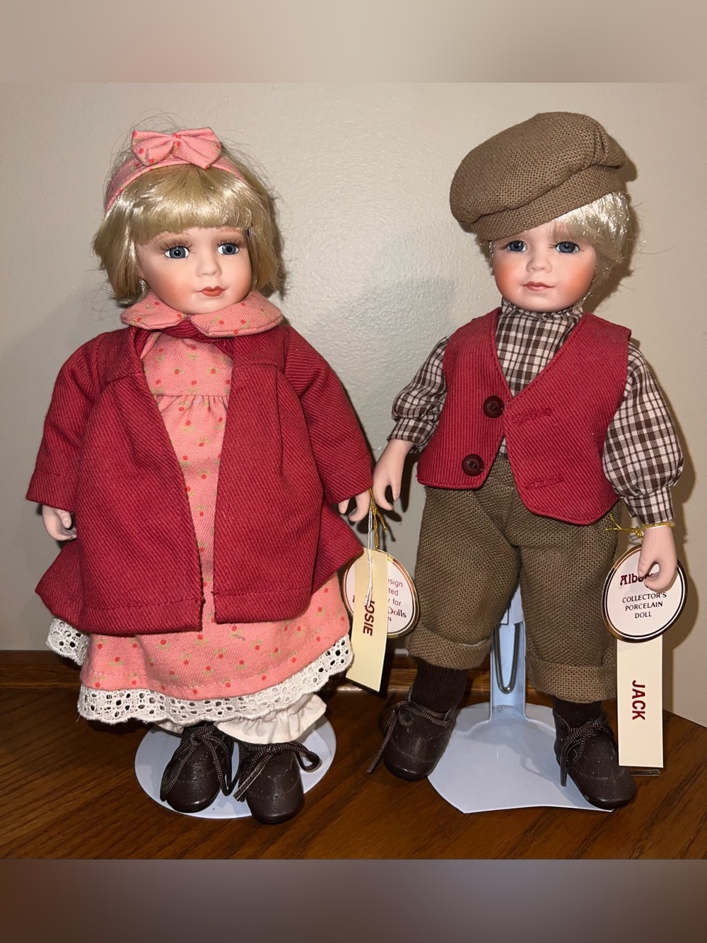 Vintage Alberon Porcelain Dolls London ~ Jack & Josie ~